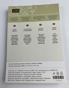 Retired Stampin Up! "Moonlight" Designer Series 4x6 Paper Stack 48 Double Sided - Picture 1 of 15