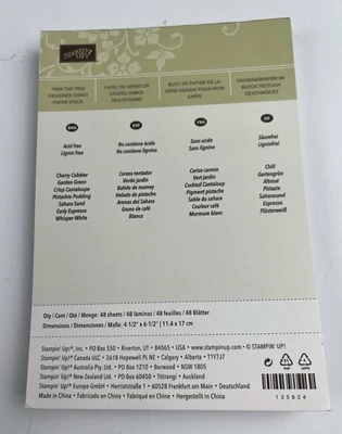 Retired Stampin Up! "Moonlight" Designer Series 4x6 Paper Stack 48 Double Sided - Image 1 of 4