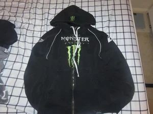 Black And Green Monster Energy Zip Up Jacket - Picture 1 of 9
