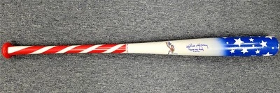 Rick Monday signed "Save the Flag 4.25.76" Custom USA Bat autograph Beckett BAS - Image 1 of 3