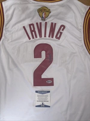 Camiseta deportiva firmada por Kyrie Irving autografiada de los Cleveland Cavaliers Adidas Finales certificado de autenticidad bajo Foto 1 de 4