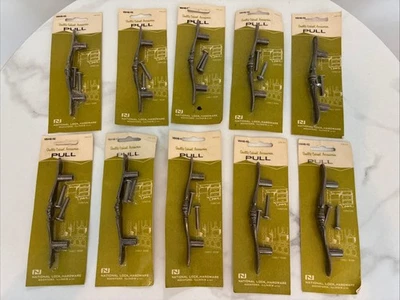 Lote de 10 tiradores de gabinete National Lock V6440-4G vintage de metal dorado NUEVO Foto 1 de 4