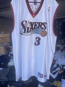 NEW VINTAGE CHAMPION ALLEN IVERSON PHILADELPHIA SIXERS JERSEY SZ 56 -76ers - Picture 1 of 6
