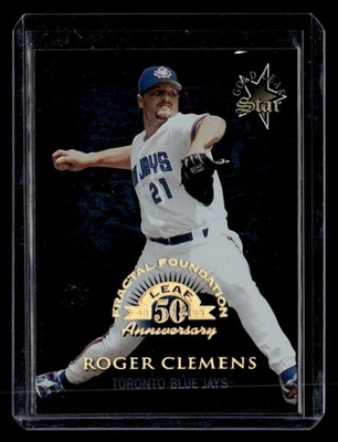 1998 Leaf #167 Roger Clemens Fractal Foundations #/3999 - Image 1 of 2