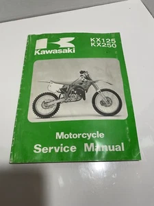 1990 - 1991 KAWASAKI KX125 KX250 FACTORY MOTORCYCLE SERVICE MANUAL 99924-1131-01 - Foto 1 di 3