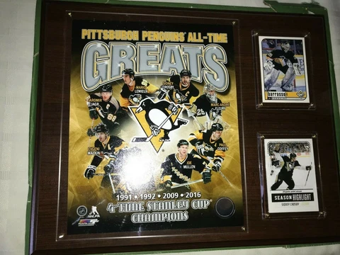 PHOTOFILE TC07016 Pittsburgh Penguins 2017 ALL TIME GREATS Framed PLAQUE 15"x12" Cover