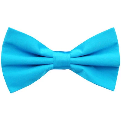 New in box men's silk pre-tied bow tie aqua blue wedding formal prom party - Image 1 of 3