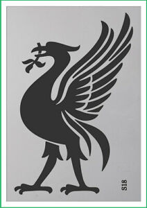 A4 A3 A5 LIVERBIRD liverpool airbrush paint spray Reusuable stencil mylar