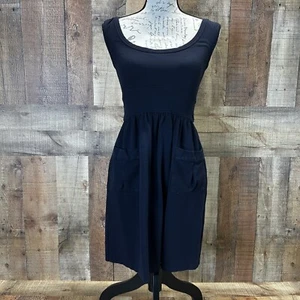 Diane Von Furstenberg DVF Cezanne Navy Blue Stretch Jersey Mini Dress Size 4 - Picture 1 of 12