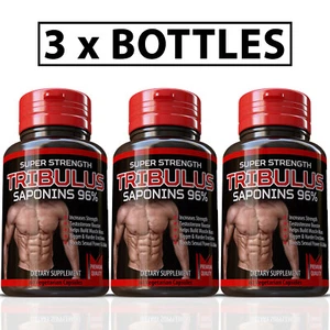 180 TRIBULUS TERRESTRIS STRONGEST EXTRACT PILLS TESTOSTERONE 96% SAPONINS 7500mg - Picture 1 of 14