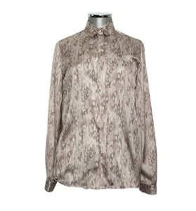Blusa mujer ROBERTO CAVALLI CLASS manga larga blanca beige oro animal ¡NUEVA ETIQUETA! - Imagen 1 de 11