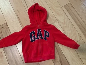 COOL BABY GAP full zip hoodie RED pouch pockets SZ 4 great condition! - Picture 1 of 5