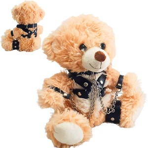 Fetish BDSM Teddy Bear with Chains and Bondage Look – Unique Collectible - Picture 1 of 11
