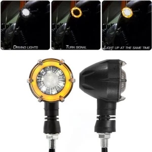 2pcs Motorcycle LED Brake Running Turn Signals Tail Lights For Bobber Cafe Racer - Picture 1 of 12