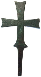 Cruz bizantina de bronce, aprox. 9. - Siglo XII - Imagen 1 de 2