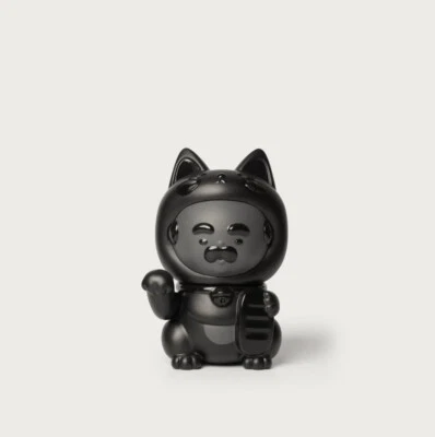UNBOX GORDITO OJISAN LUCKY CAT POR ÁMBAR SIN CAJA EN NEGRO 2º VINILO Sofubi H11CM Foto 1 de 4
