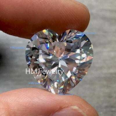 White Heart Cut Moissanite Stone Excellent Cut VVS1 D Color With GRA Certificate - Image 1 of 4