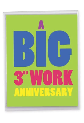 Tarjeta de aniversario de tercer trabajo (8,5 x 11 pulgadas) - años de trabajo J9455MAG-WA Foto 1 de 4