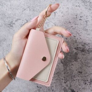 Candy Color Short Wallet Leather Short Purse Fashion Coin Purse  Women Girls