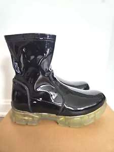 NEW AQUATALIA Daliyah Patent Leather Sock Boots Waterproof Sz 8 $595 - Picture 1 of 9