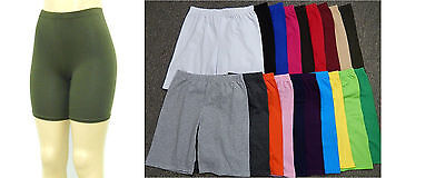 Women Cotton Spandex Misses N Plus Bike Leggings Shorts Gym Yoga 20 Colors S-5xl • 9.95€