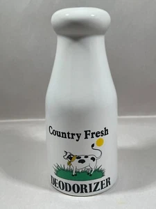 Cottagecore Cow Fridge Deodorizer Country Fresh Ceramic Bottle Farmhouse Chic - Picture 1 of 7
