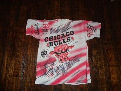 Camiseta De Colección Años 90 Chicago Bulls Magic Johnson Estampado Completo 1991 Finales NBA L Foto 1 de 4