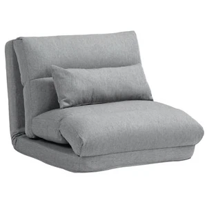 HOMCOM Folding Floor Chair, Convertible Lazy Sofa Bed, Floor Couch with 6-Positi - Picture 1 of 8