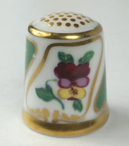 Royal Crown Derby Thimble English Bone China Floral Mother's Day Vtg - Picture 1 of 6