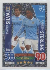 2015 Match Attax UEFA Champions League Midfield Duo David Silva Raheem Sterling