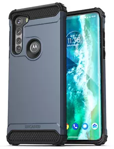 Motorola Edge Case, Protective Rugged Phone Cover (Blue) - Picture 1 of 6