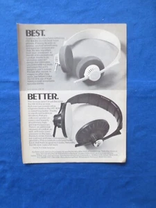 Sennheiser HD 424 HD 414 Headphones Magazine Ad Audio Mag Oct 1974 - Bild 1 von 1