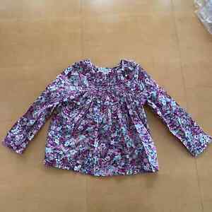 Bonpoint Girls Long Sleeve Blouse size 6 Melba Floral Pattern