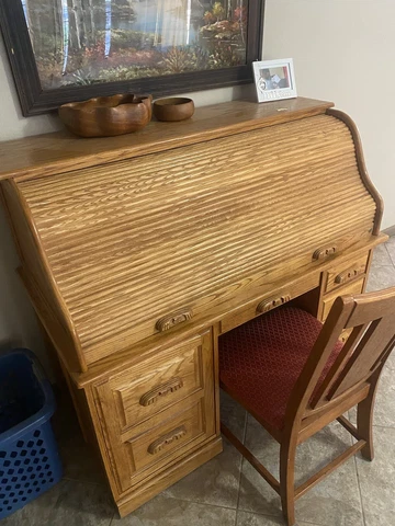 oak craft roll top desk Cover