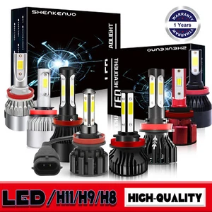 2pcs H11 H9 car LED Headlight Bulbs Low Beam Bright 6000K white/8000k ice blue - Picture 1 of 41