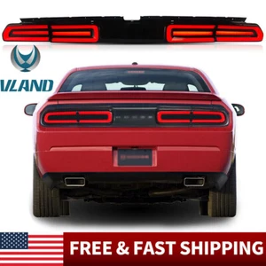 Smoke LED Tail Light For 2008-2014 Dodge Challenger Sequential Rear Lamps L+R - Picture 1 of 12