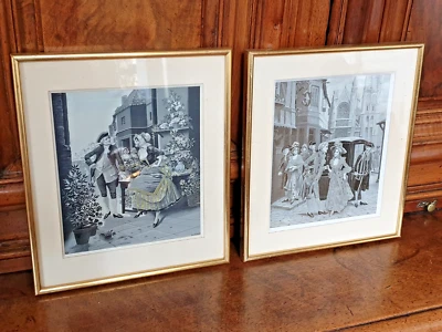 2 tableaux anciens en soie tissée A Perez - Soie de Saint-Etienne Neyret Frères - Photo 1/4