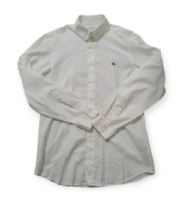 VIVIENNE WESTWOOD Krall Shirt Long Sleeve Size II 42" White Cotton 2 Button  - Picture 1 of 7