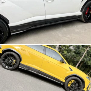 10Pcs Carbon Fiber Door Side Skirt Extension Trim For LAMBORGHINI URUS 2018-2021 - Picture 1 of 9