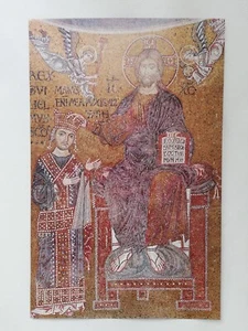 Ritaglio Illustrazione Duomo Monreale Re Guglielmo II Incoronato da Cristo - Picture 1 of 1