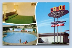 Mobil Country Club Motel San Jose California CA UNP Chrome Postcard N6 - Picture 1 of 2