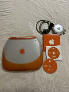 Apple iBook G3 Clamshell Tangerine + original Charger and accessories. WORKS!!!
