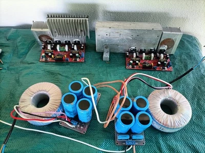 LM3886 BTL 200watt Coppia Stereo HiFi Amplificatori Scheda Toroidale Capacitors - Immagine 1 di 4