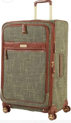 Samantha Brown Vintage Tweed 26" Spinner - Olive Green - Image 1 of 4