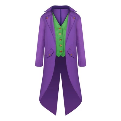 Kids Tailcoat Tuxedo Costume Jacket Boys Formal Cosplay Outfit Stage Christmas - Image 1 of 4