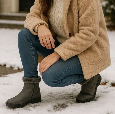 Khombu 6 Boots Woman Outdoor Vegan Faux fur Water-repellent Winter Snow Shoes - Image 1 of 4