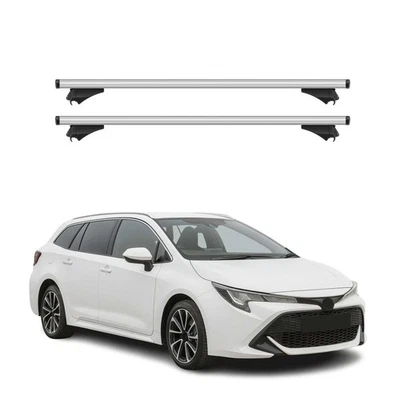 Barras transversales barras de techo de aluminio para Toyota Corolla 2019-2022 Pre-FL gris 2 piezas Foto 1 de 4