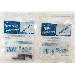 2 Stück Gilpin Lag Bolzen Schraube 630 Befestigung Fitting Sets Flansche an Holz 4er Pack - Bild 1 von 3