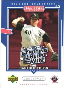 2004 Upper Deck Diamond Collection All-Star Lineup #AS-BC Bartolo Colon - Picture 1 of 2