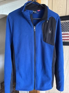 Felpa da sci Spyder uomo L/S blu royal full zip primaverile nuova senza etichette - taglia media - Foto 1 di 4